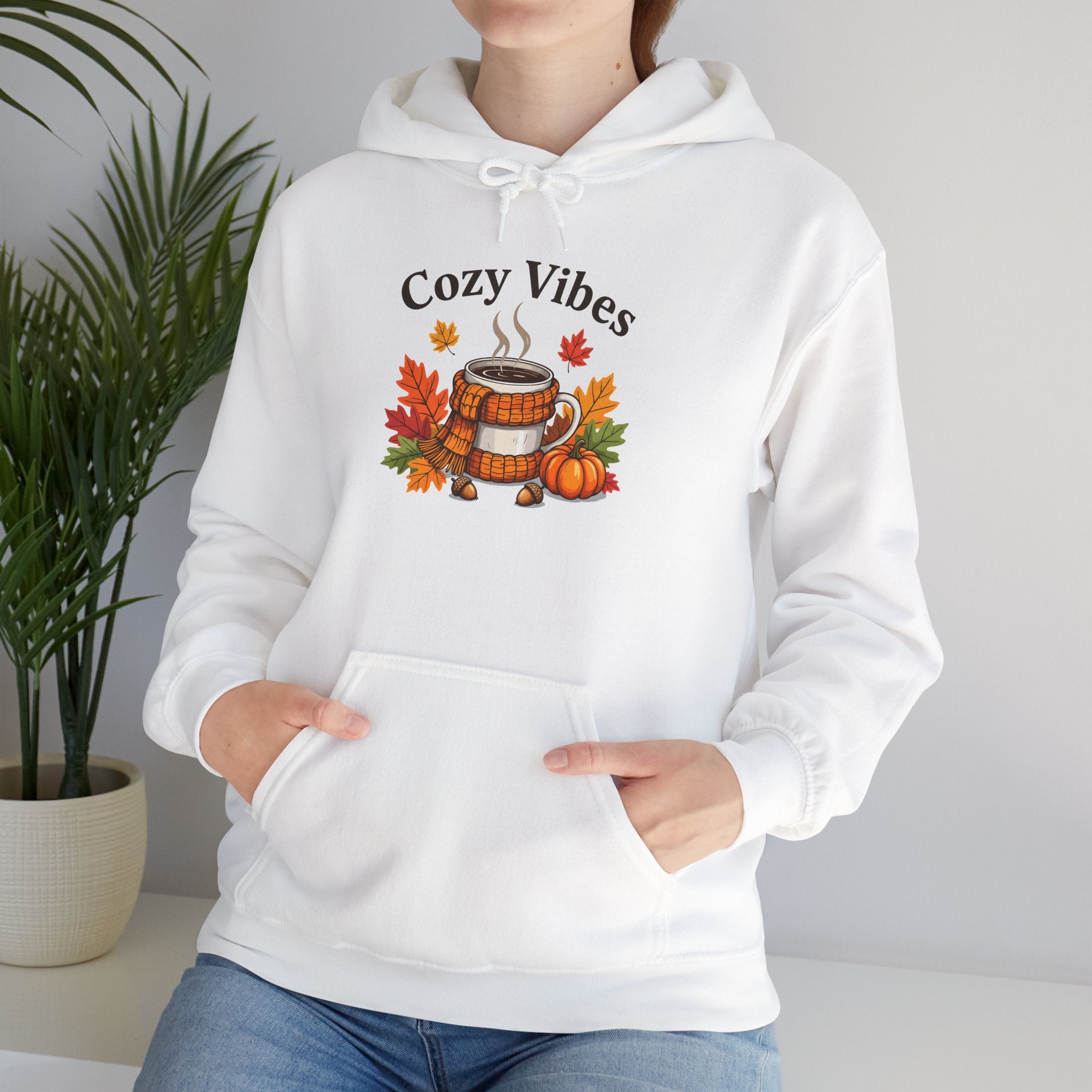 Cozy Vibes Unisex Hoodie - Perfect for Fall, Halloween, Thanksgiving, Gift Idea, Warm Sweatshirt