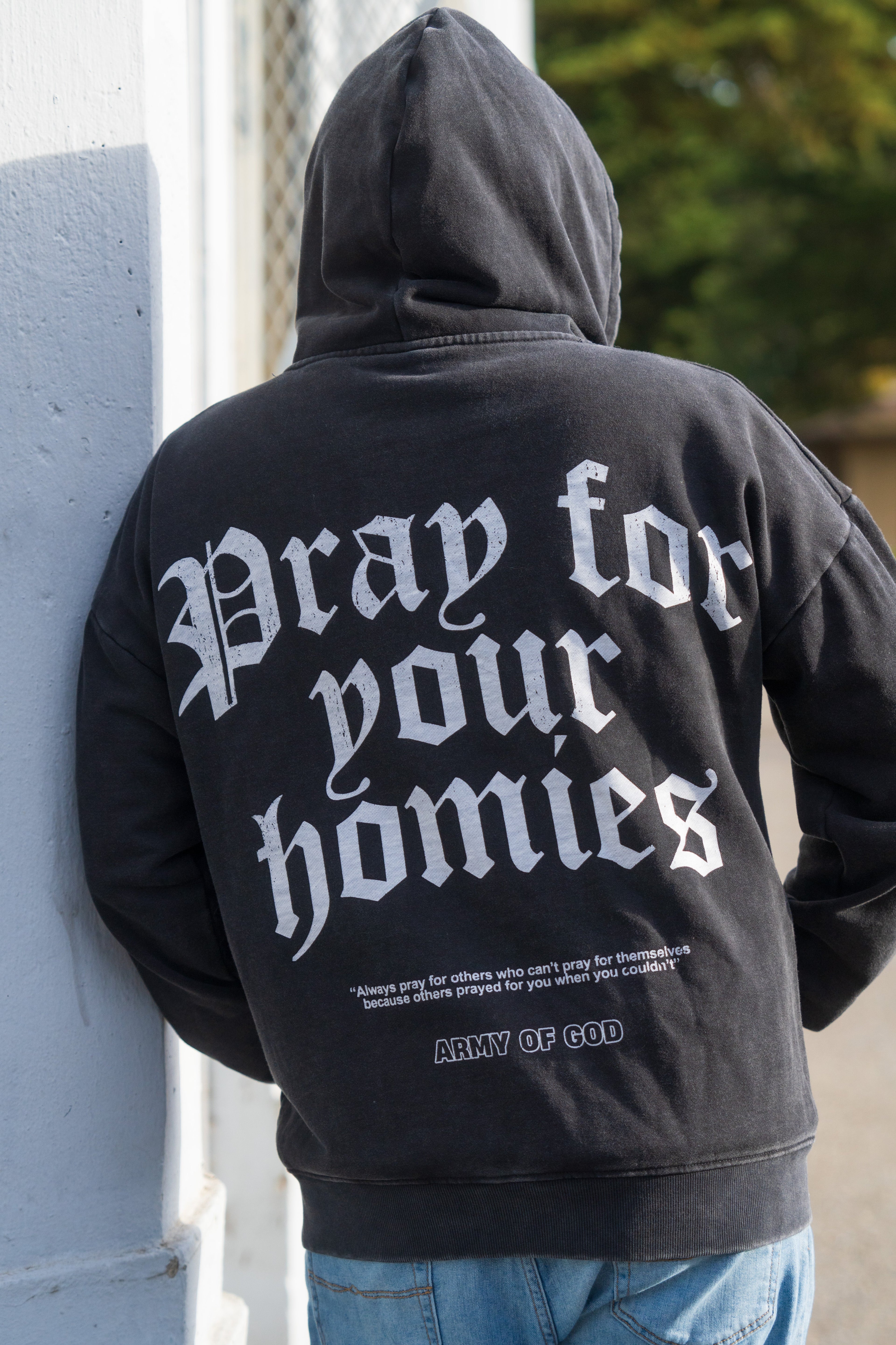 New Pray for Your Homies Heavyweight Oversized Hoodie Zip-Up
