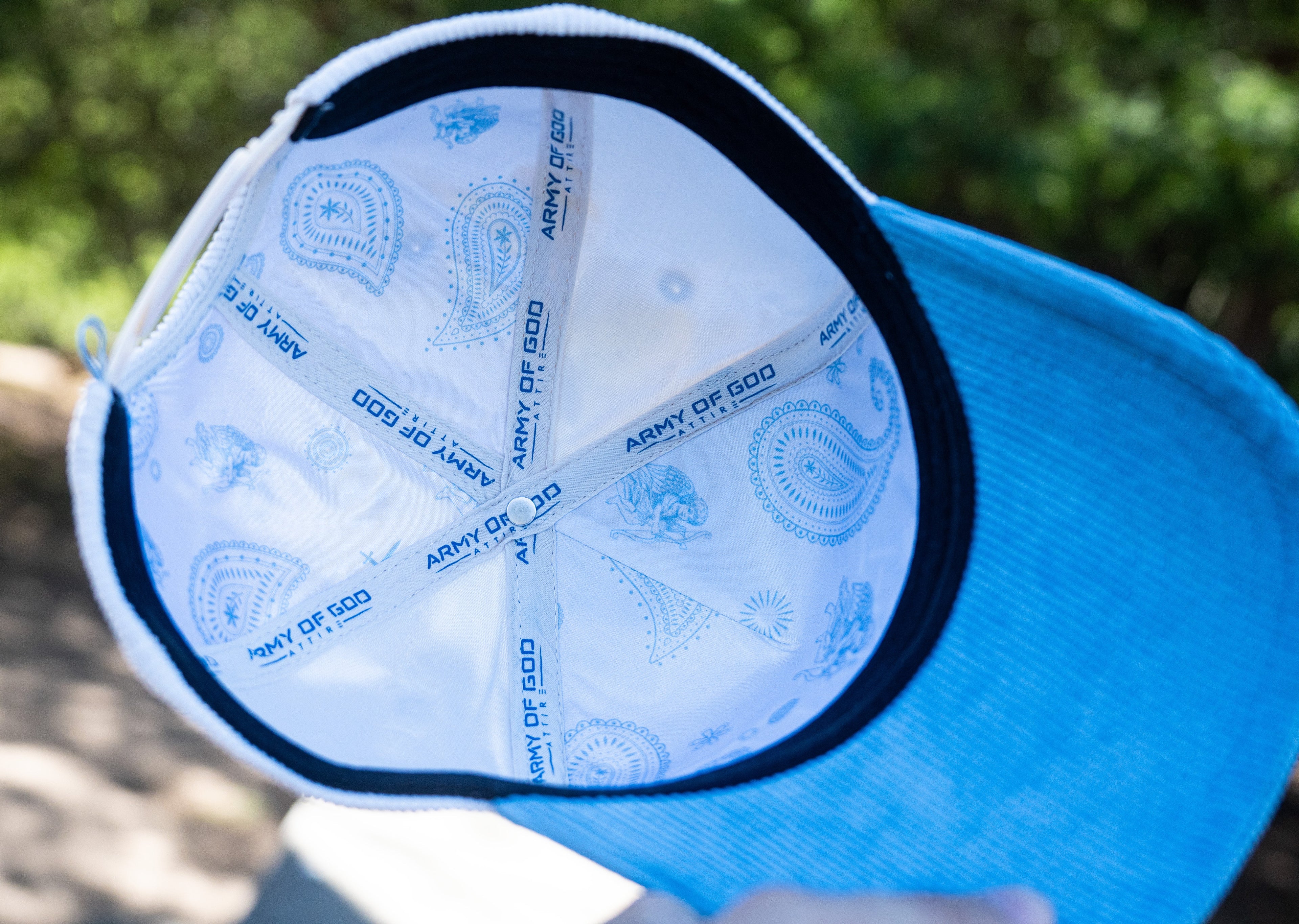 Heaven Made God the Creator LUX Hat - Baby Blue + Cream