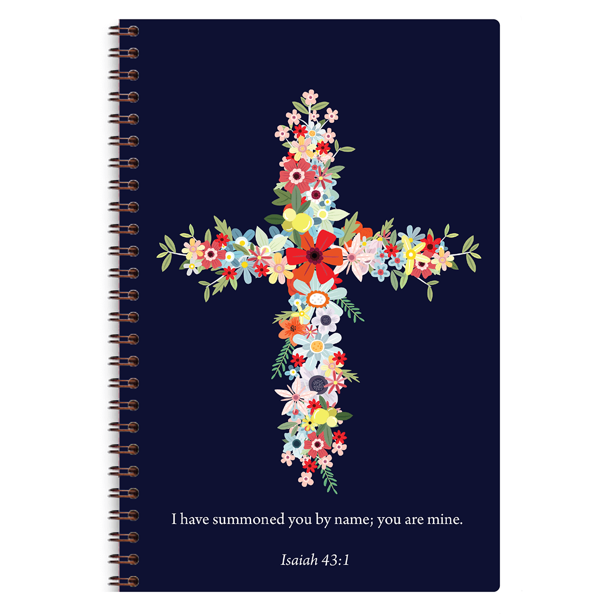 Navy Floral Cross