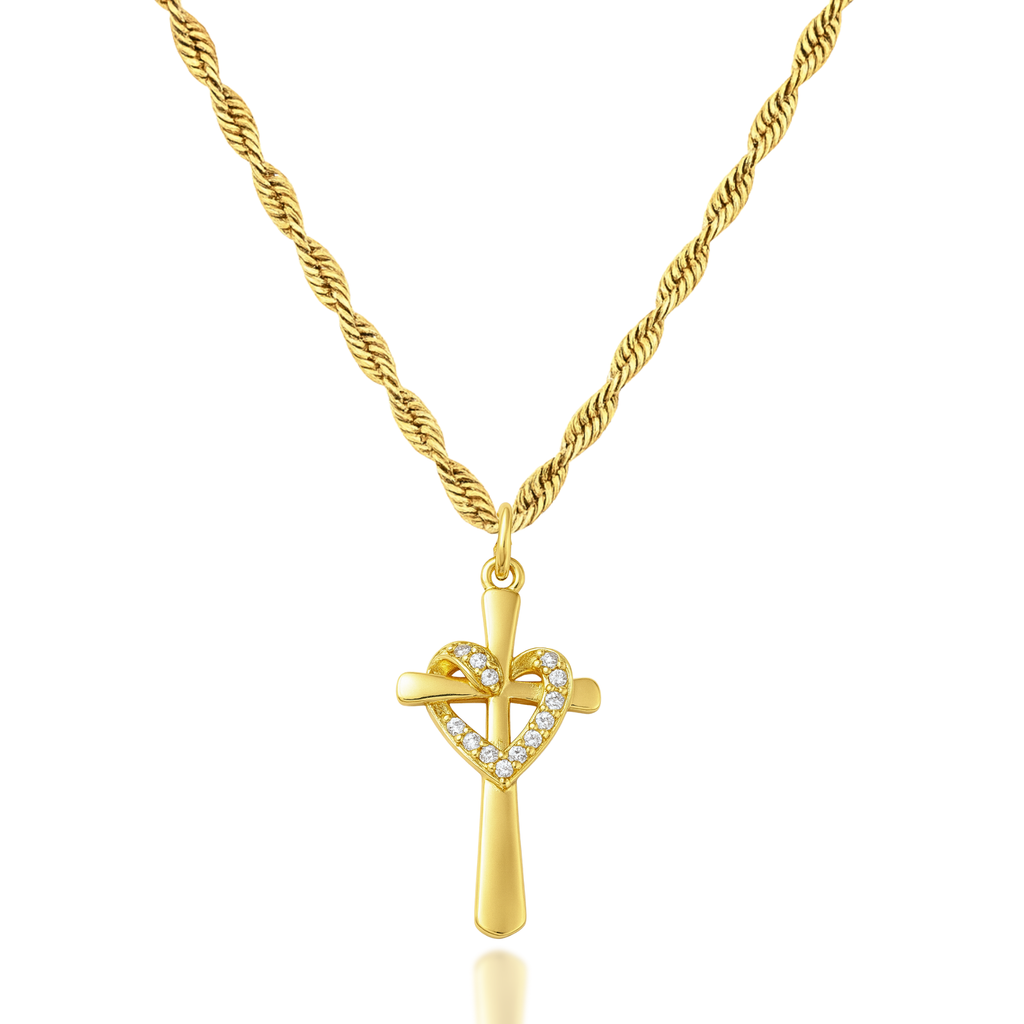 The Love of Jesus Necklace in Gold and Silver