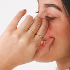 My Savior Lives Cross Ring Gold and Silver