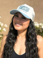 Heaven Made God the Creator LUX Hat - Baby Blue + Cream