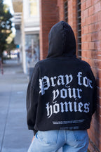 New Pray for Your Homies Heavyweight Oversized Hoodie Zip-Up
