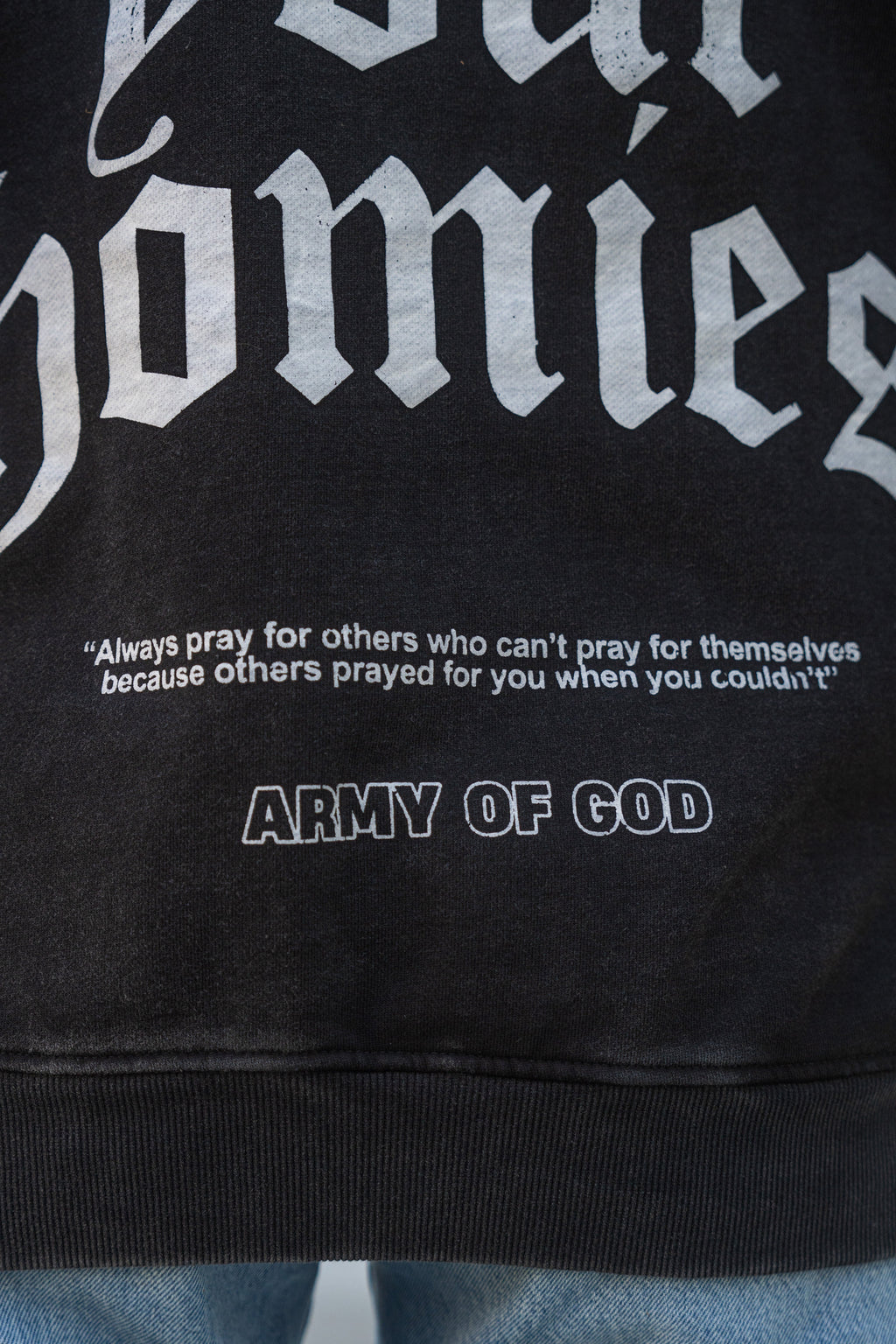 New Pray for Your Homies Heavyweight Oversized Hoodie Zip-Up