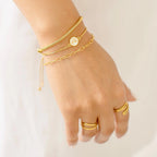 Mini Paperclip Bracelet in Gold and Silver